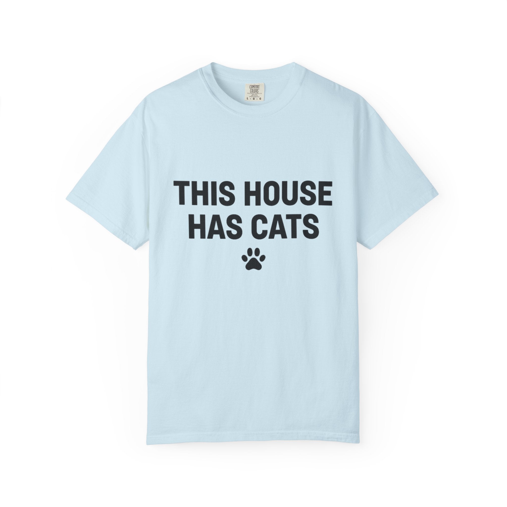 This House Has Cats T-Shirt — Cute Paw Print Cat Lover Tee