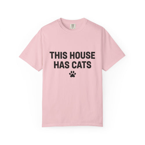 This House Has Cats T-Shirt — Cute Paw Print Cat Lover Tee