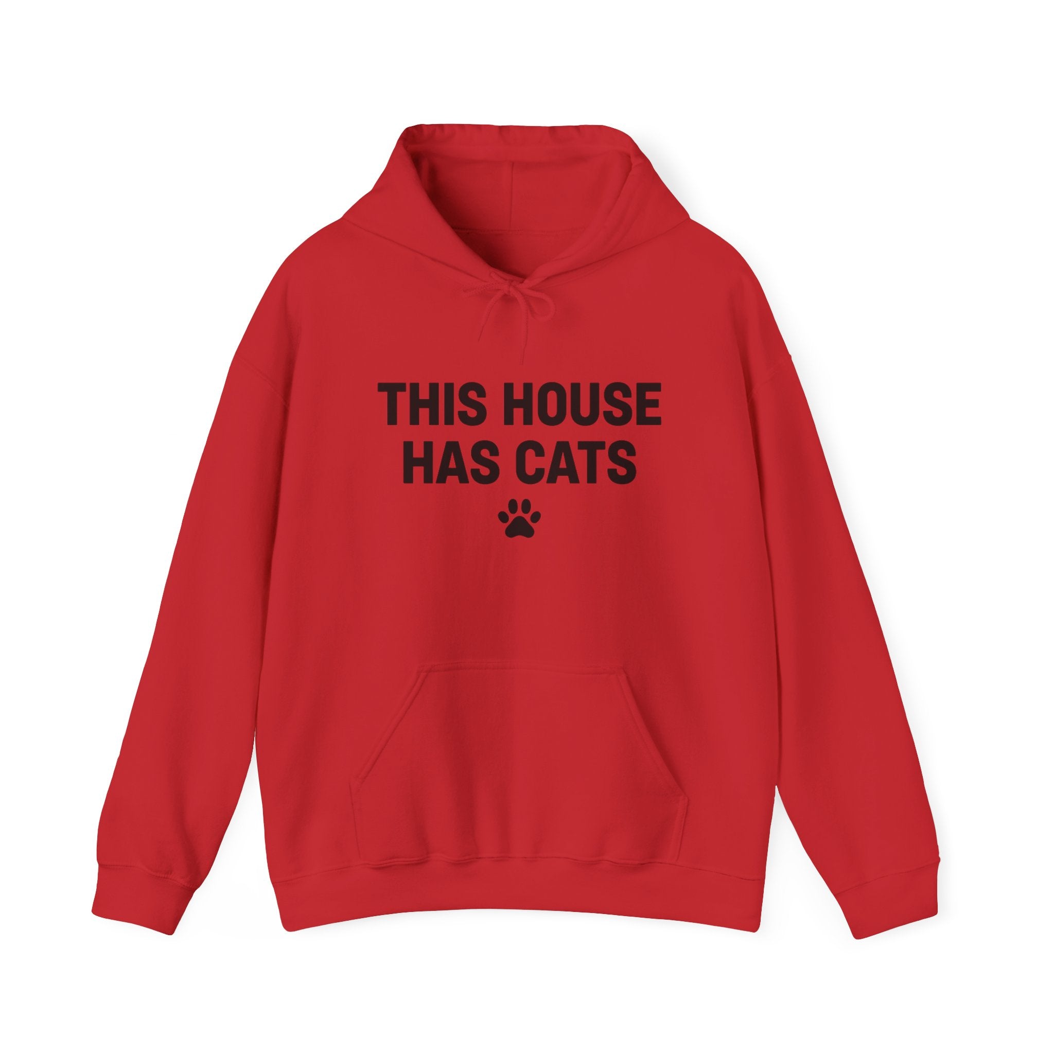 This House Has Cats" Hoodie – Cat Lover Paw Print Sweatshirt